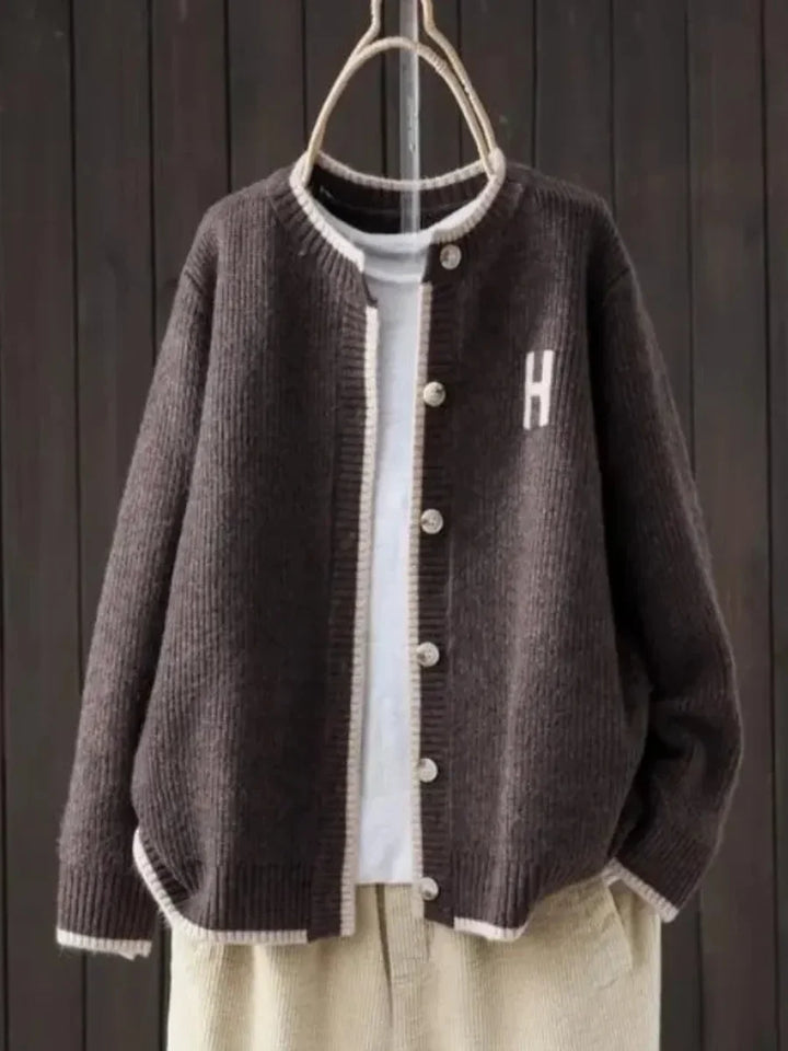 Women's Button-Down Ribbed Knit Cardigan