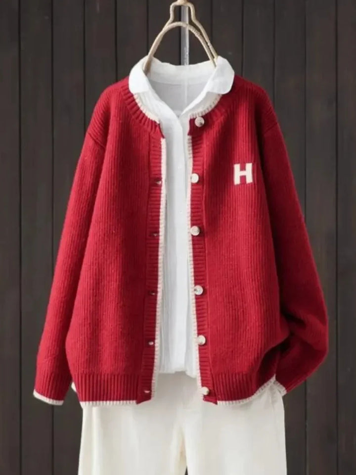 Women's Button-Down Ribbed Knit Cardigan