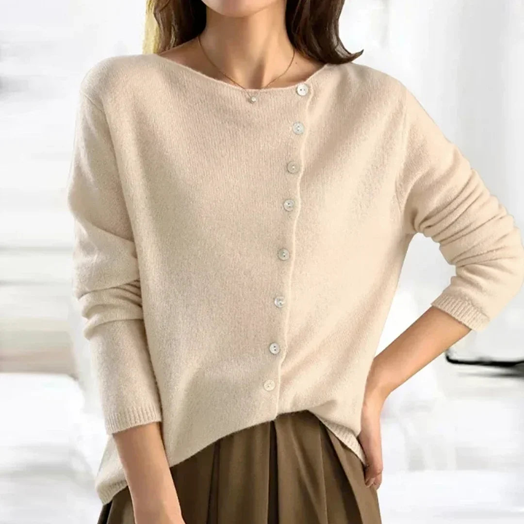 Women's Button-Down V-Neck Cardigan