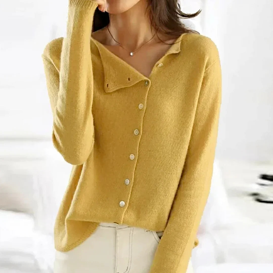 Women's Button-Down V-Neck Cardigan