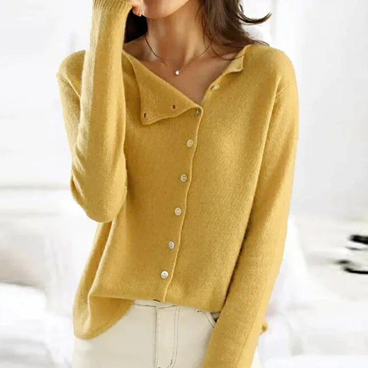 Women's Button-Down V-Neck Cardigan