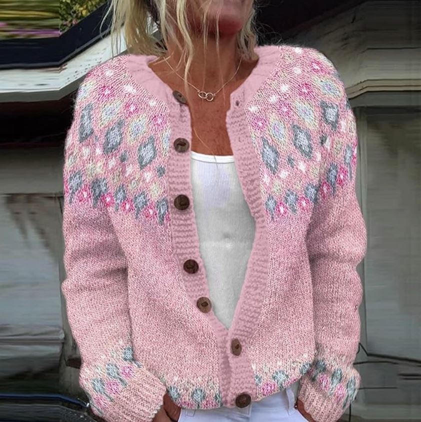 Women's Soft Pink Layering Cardigan