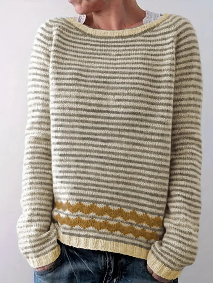 Women's Jumper – Striped Knit Sweater
