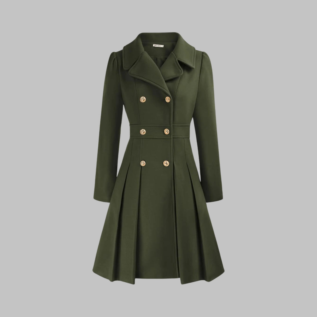 Women's Double Button Long Sleeve Coat