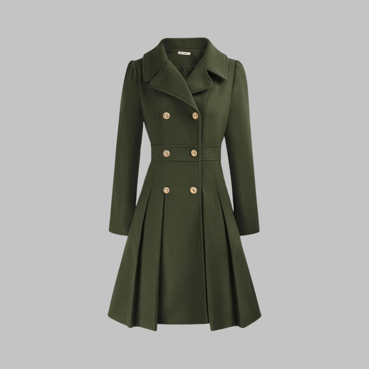 Women's Double Button Long Sleeve Coat