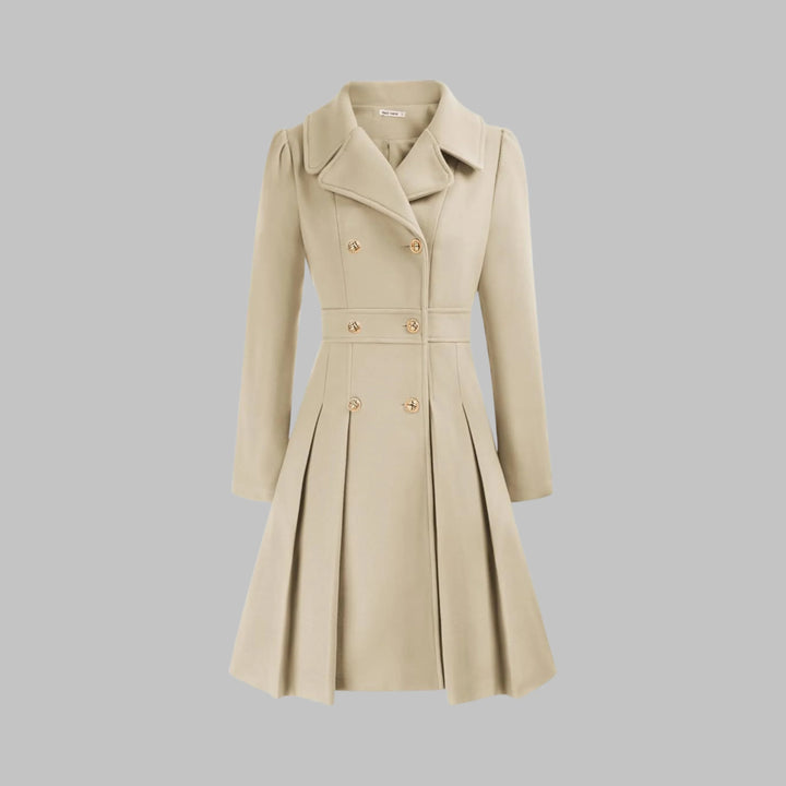 Women's Double Button Long Sleeve Coat