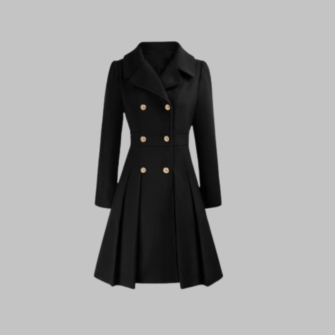 Women's Double Button Long Sleeve Coat
