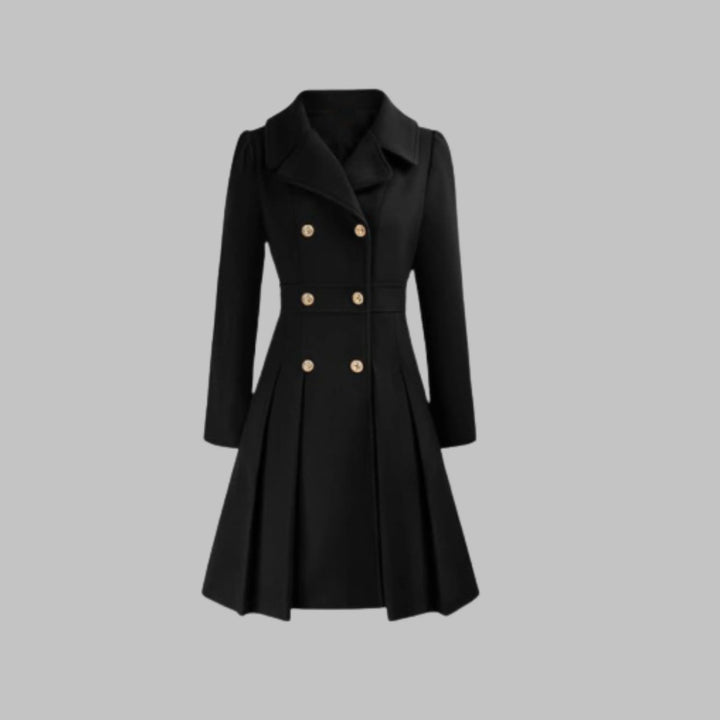 Women's Double Button Long Sleeve Coat