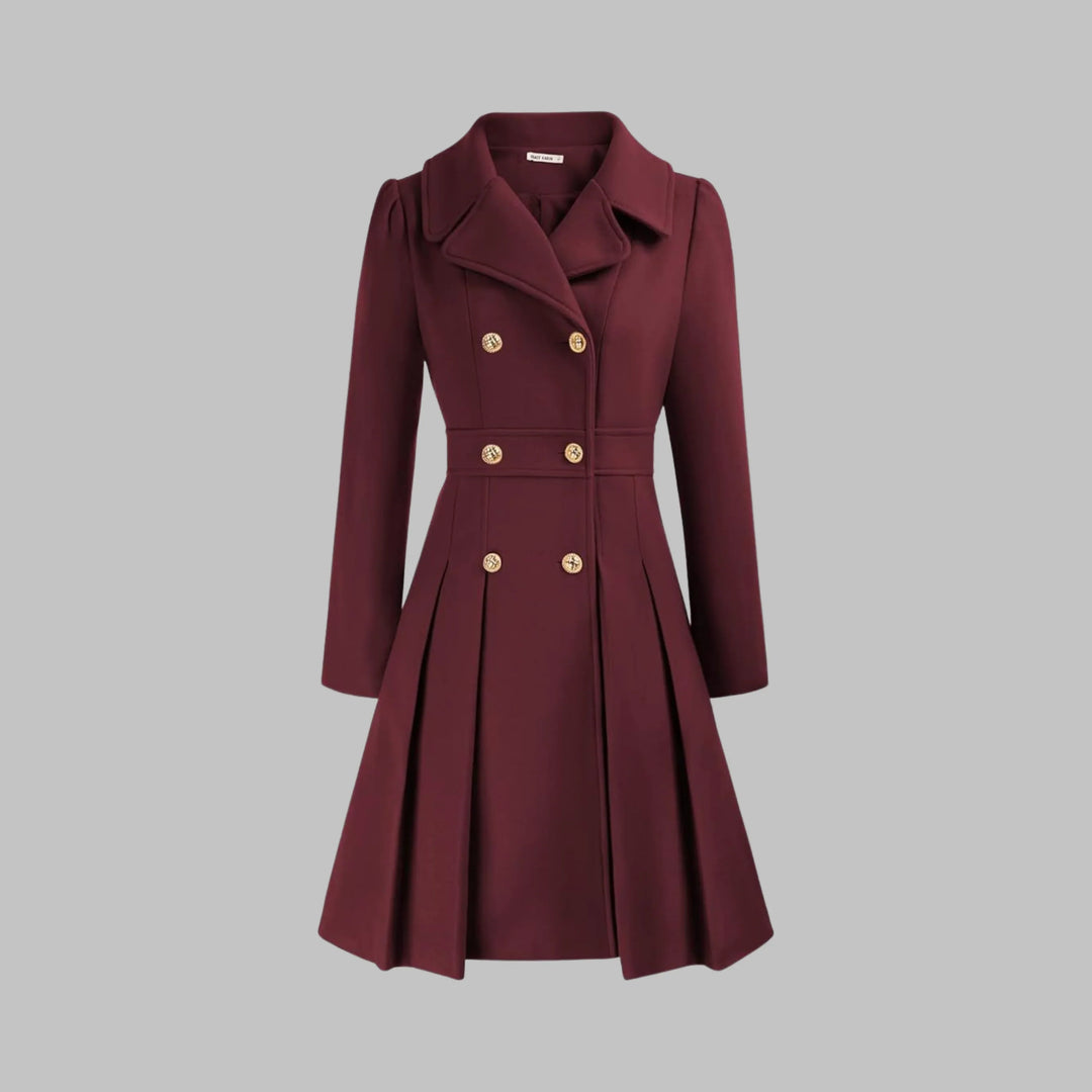 Women's Double Button Long Sleeve Coat