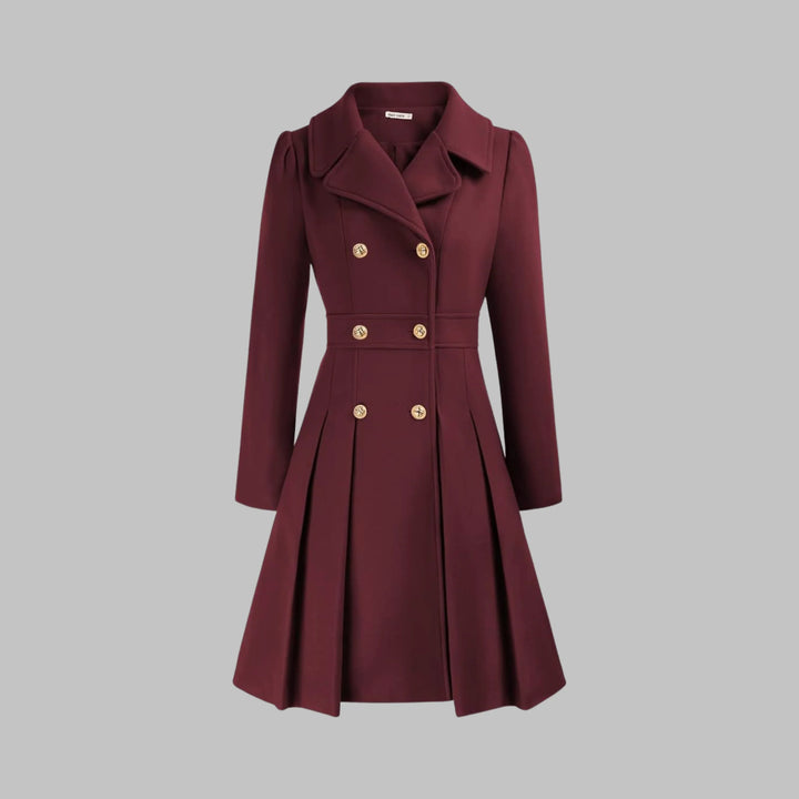 Women's Double Button Long Sleeve Coat