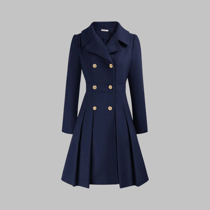 Women's Double Button Long Sleeve Coat