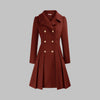 Women's Double Button Long Sleeve Coat