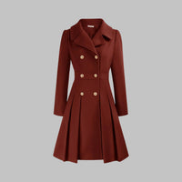 Women's Double Button Long Sleeve Coat