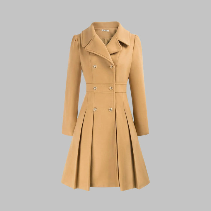 Women's Double Button Long Sleeve Coat