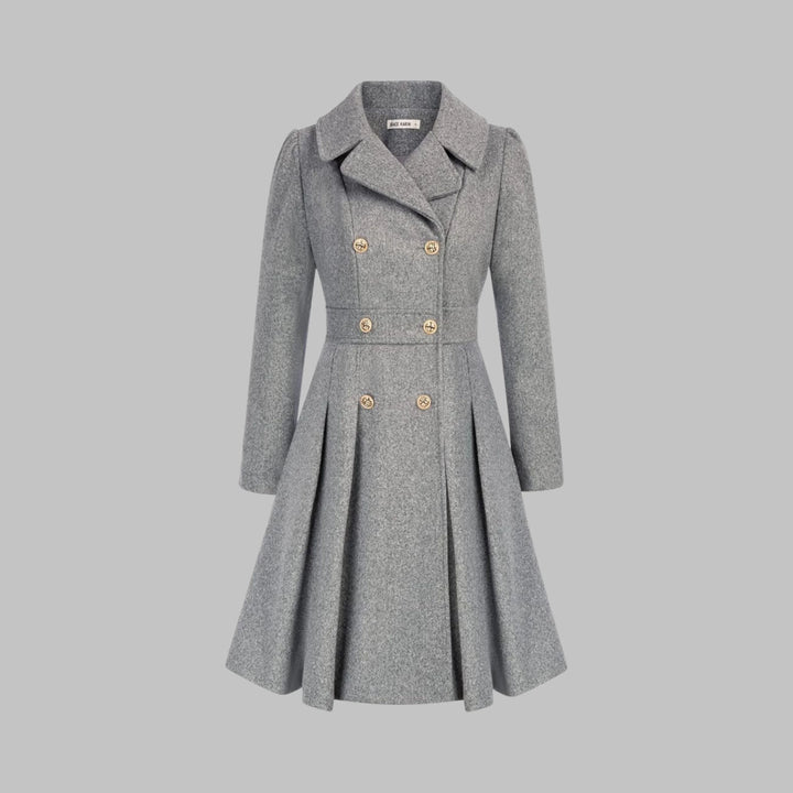 Women's Double Button Long Sleeve Coat
