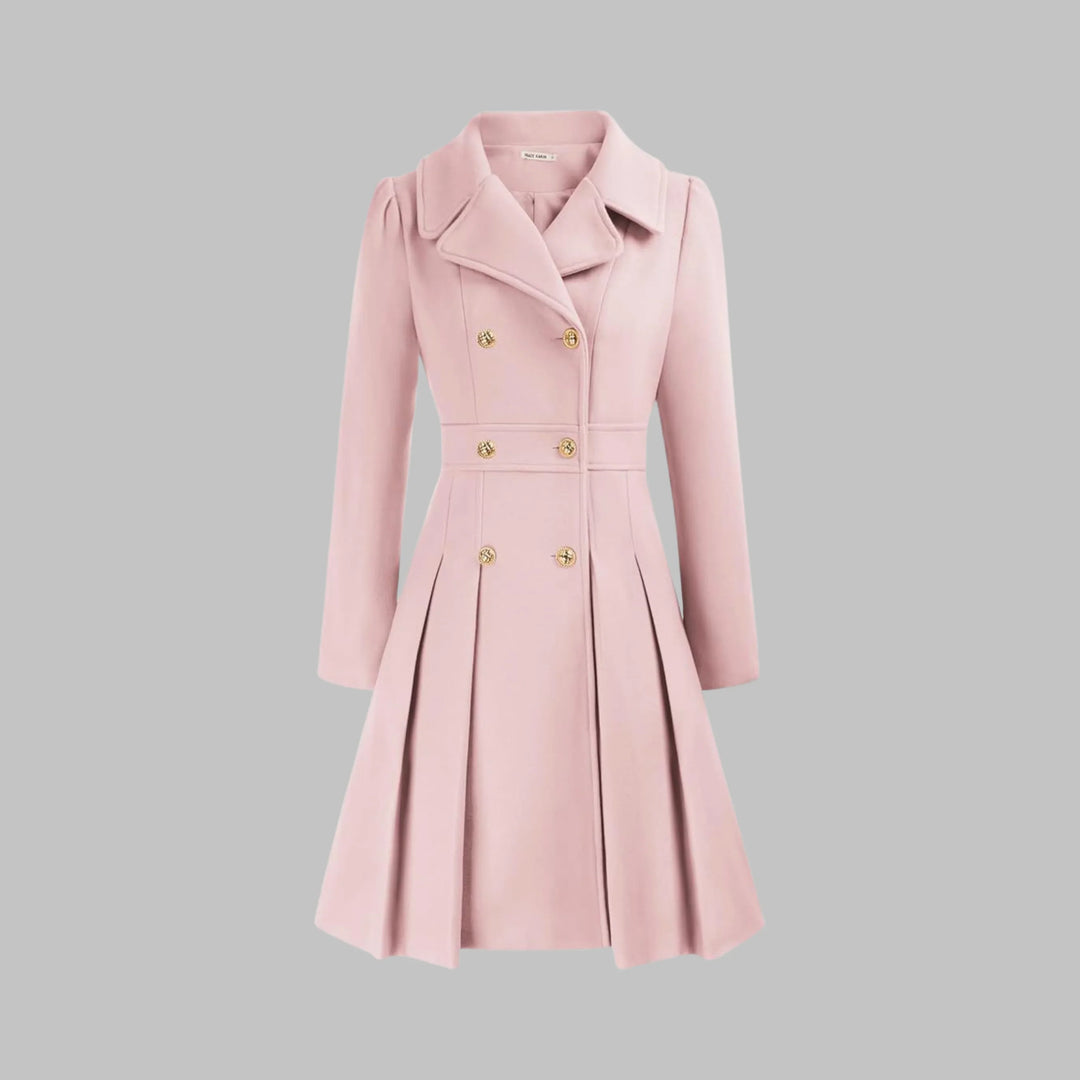 Women's Double Button Long Sleeve Coat