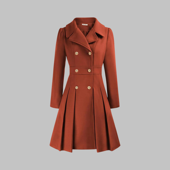 Women's Double Button Long Sleeve Coat