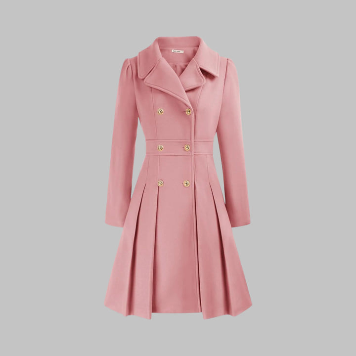 Women's Double Button Long Sleeve Coat