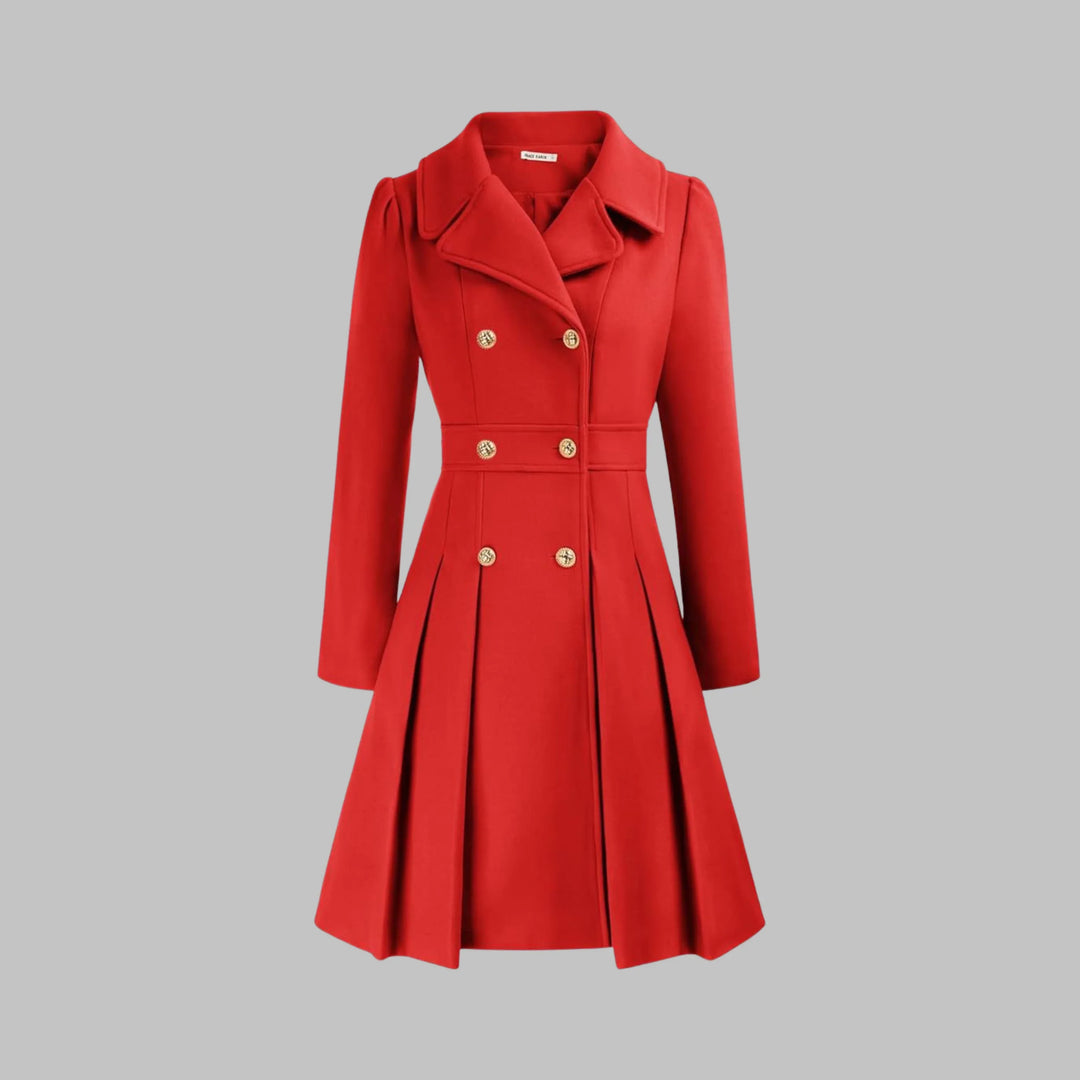 Women's Double Button Long Sleeve Coat