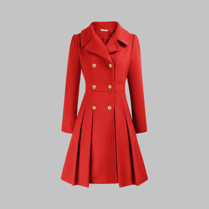 Women's Double Button Long Sleeve Coat