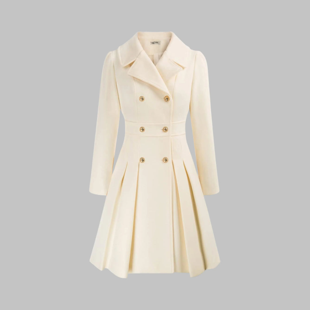 Women's Double Button Long Sleeve Coat