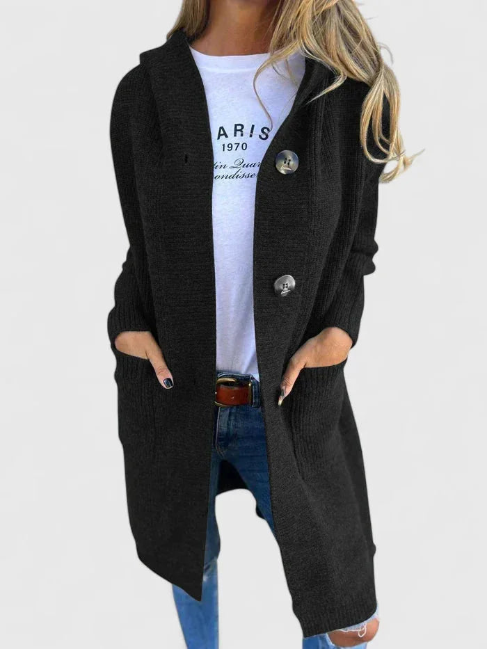 Women's Longline Button-Front Cardigan – Pockets