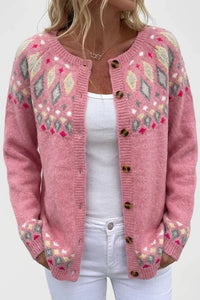 Women's Fair Isle Knit Button-Front Cardigan – Pattern