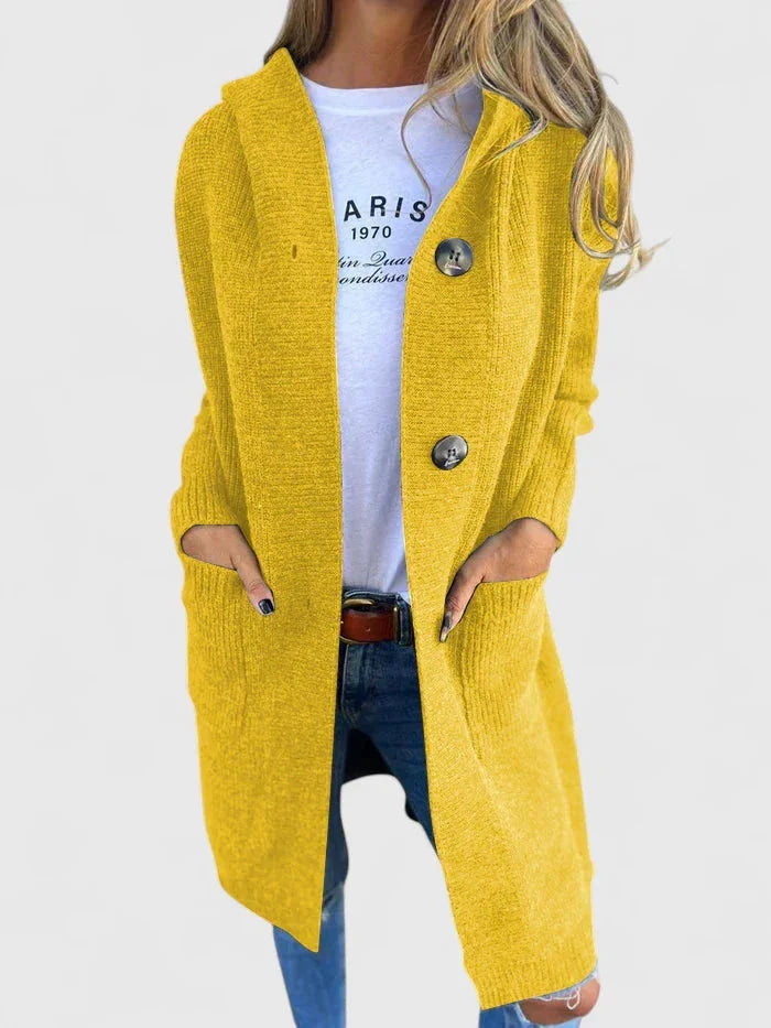Women's Longline Button-Front Cardigan – Pockets
