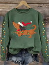 Women's Knitted Oversized Dachshund Tacky Christmas Jumper