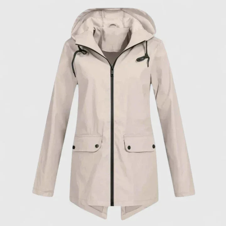 Women's Zip-Up Hood Parka – Flap Pockets