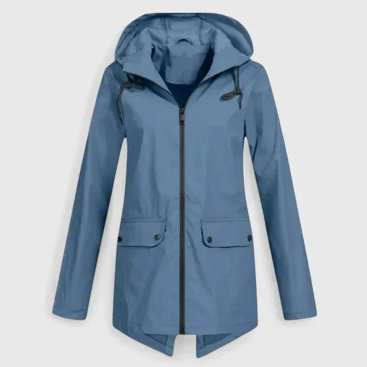 Women's Zip-Up Hood Parka – Flap Pockets