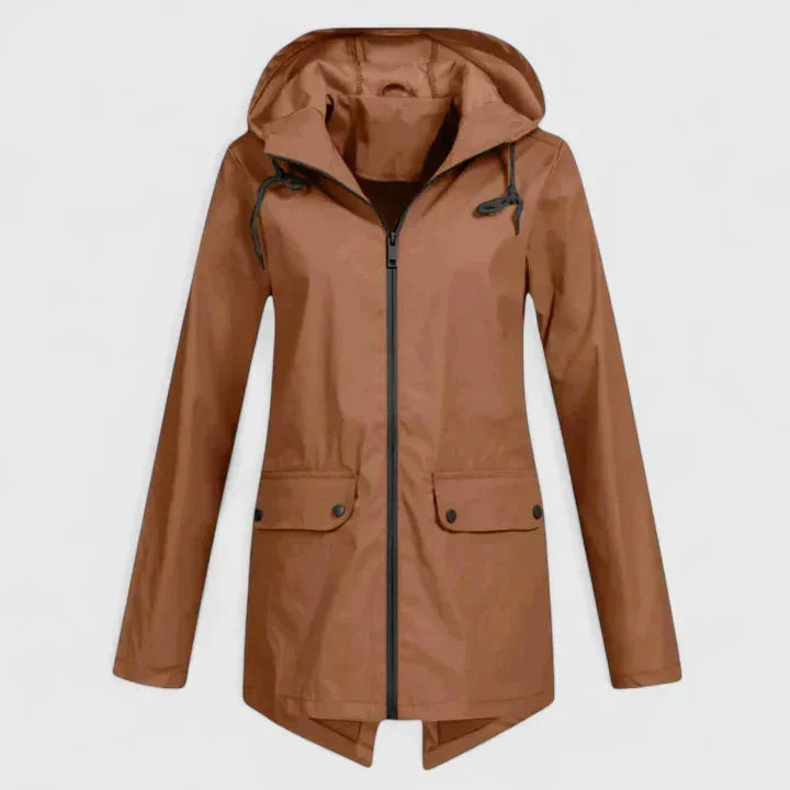Women's Zip-Up Hood Parka – Flap Pockets