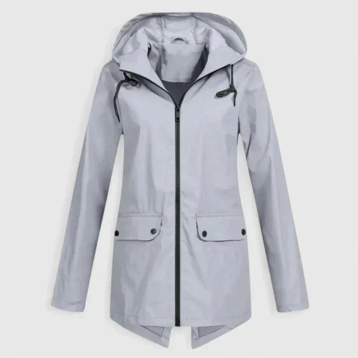 Women's Zip-Up Hood Parka – Flap Pockets