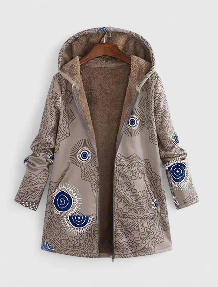 Women's Borg Zip-Up Hood Parka – Fleece Lined