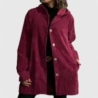 Women's Light-Coloured Corduroy Button-Front Jacket