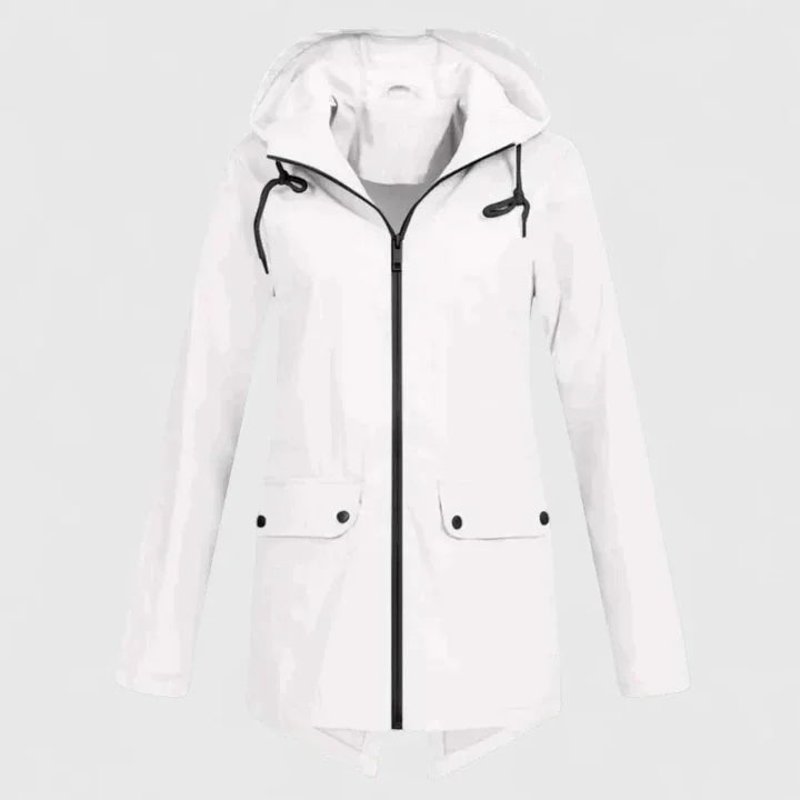 Women's Zip-Up Hood Parka – Flap Pockets