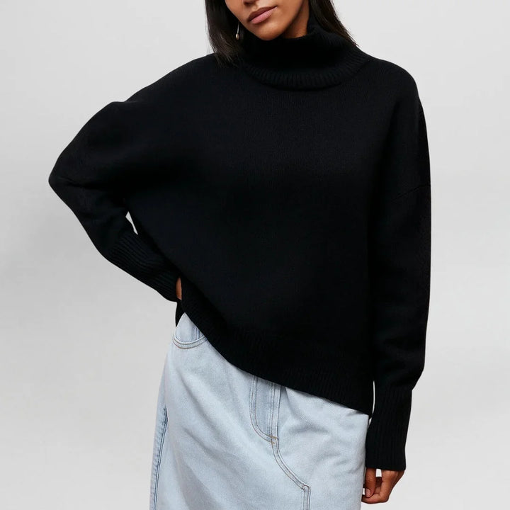 Women's Knit Roll Neck Jumper – Collar