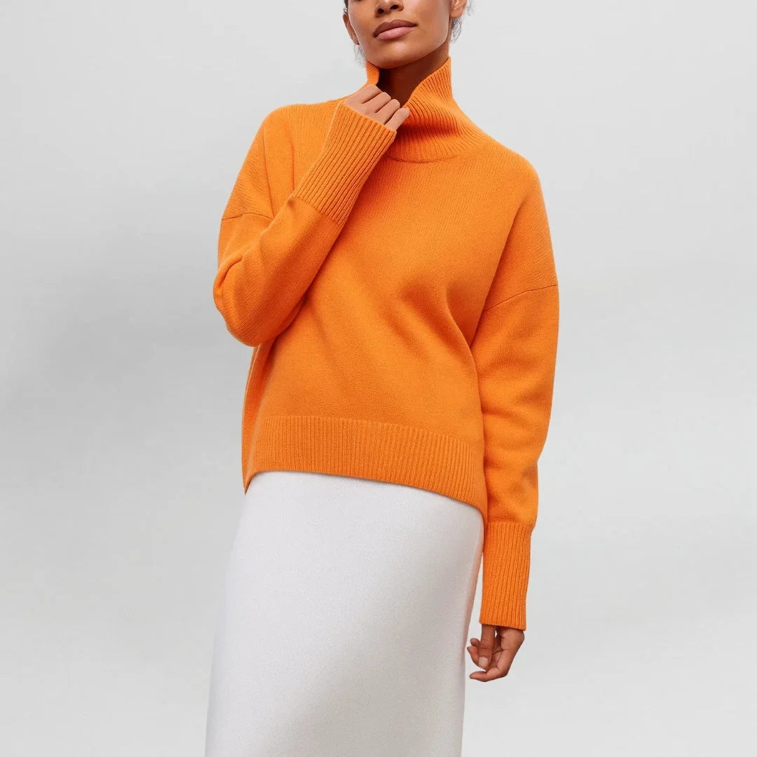 Women's Knit Roll Neck Jumper – Collar