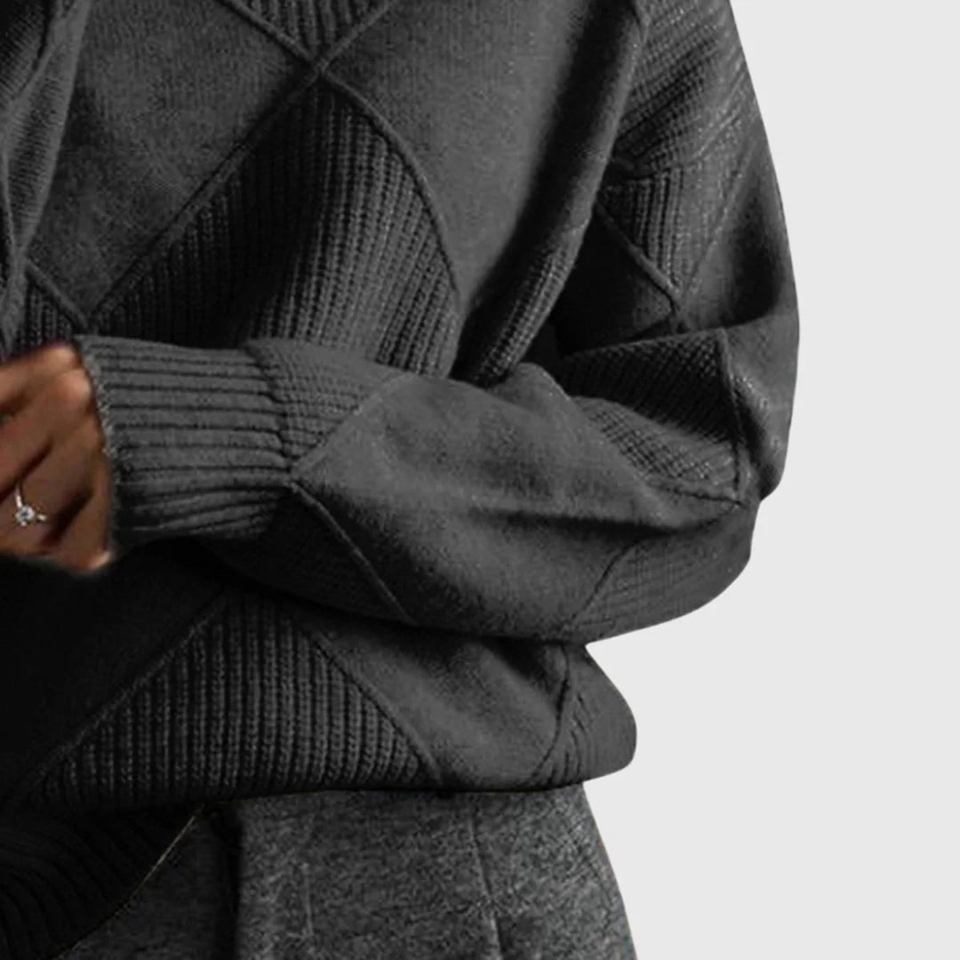 Women's Turtleneck Jumper, Cosy Chunky Oversized Knit