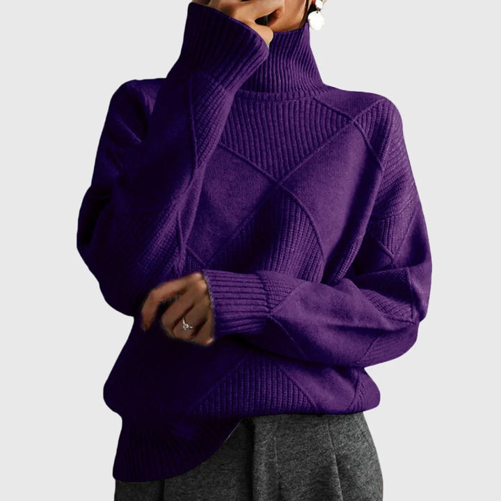 Women's Turtleneck Jumper, Cosy Chunky Oversized Knit