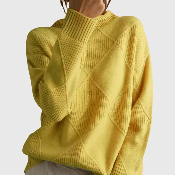 Women's Turtleneck Jumper, Cosy Chunky Oversized Knit