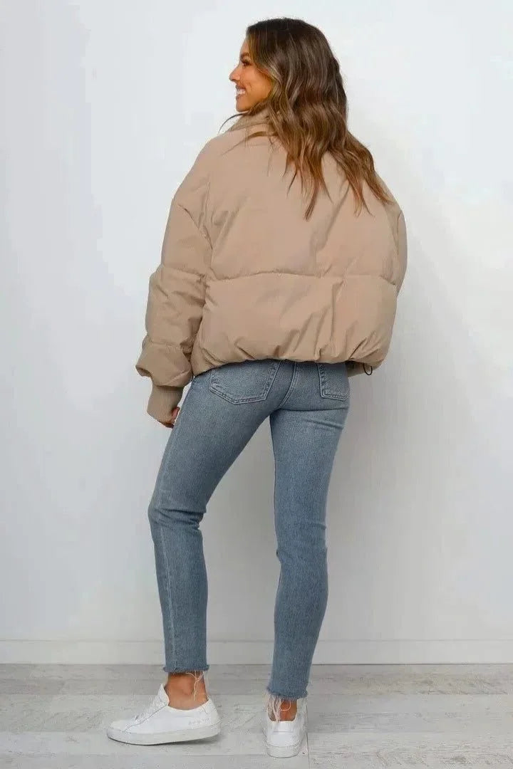 Women's Cropped Puffer Jacket – Zip