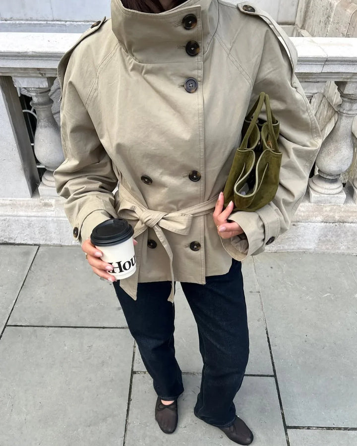 Women's Cropped Trench Coat – Belt