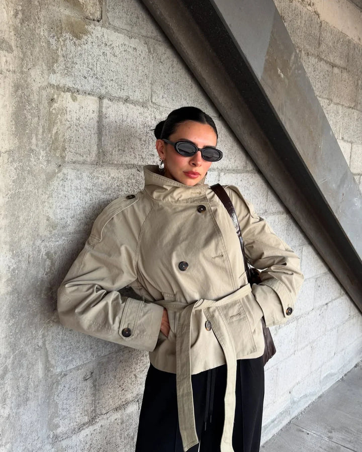 Women's Cropped Trench Coat – Belt