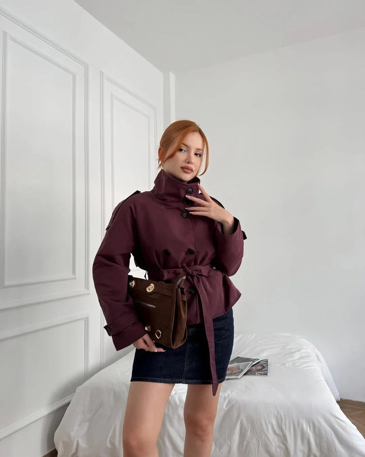 Women's Cropped Trench Coat – Belt