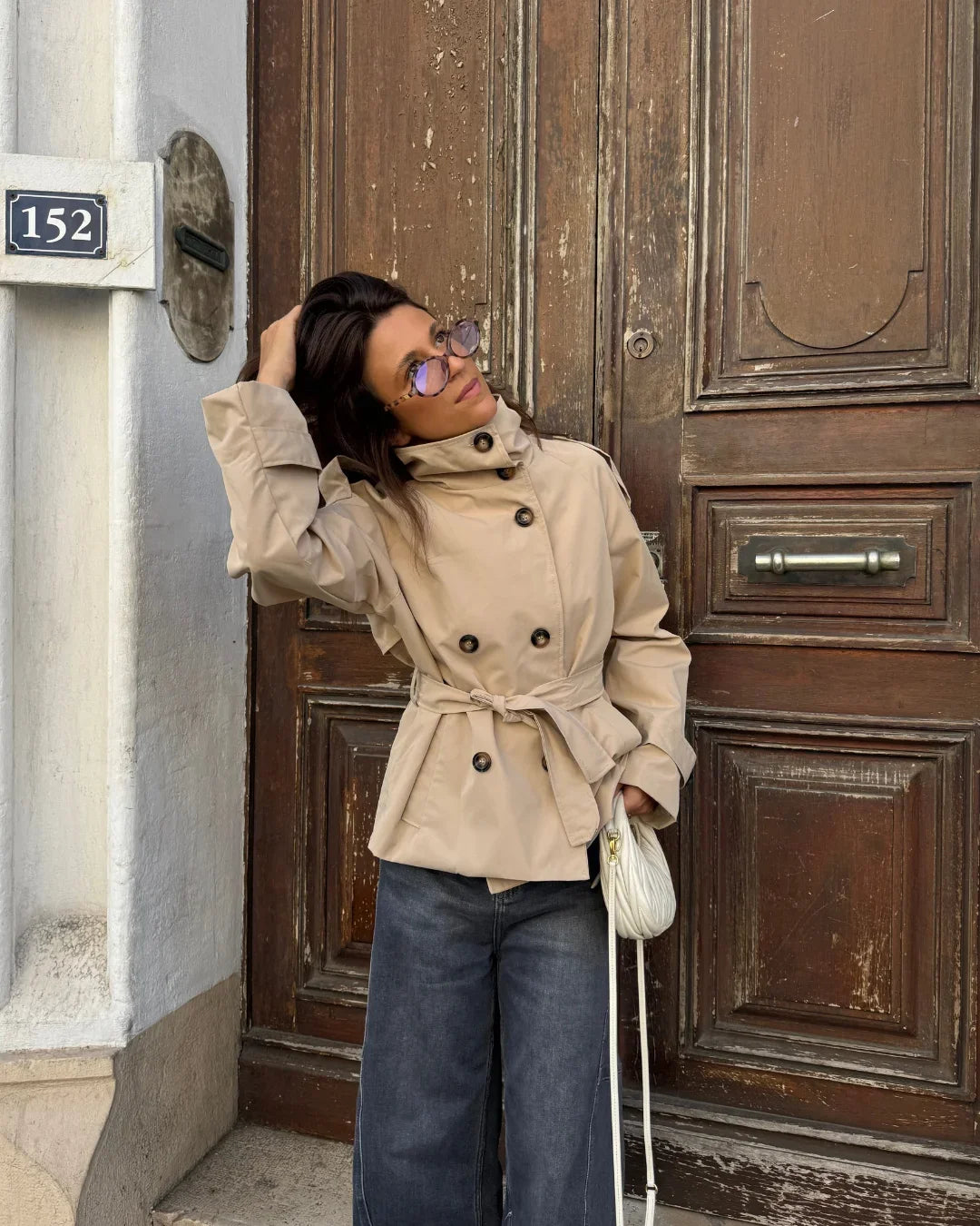 Women's Cropped Trench Coat – Belt
