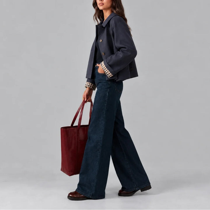 Women's Cropped Plaid Lined Short Trench Coat