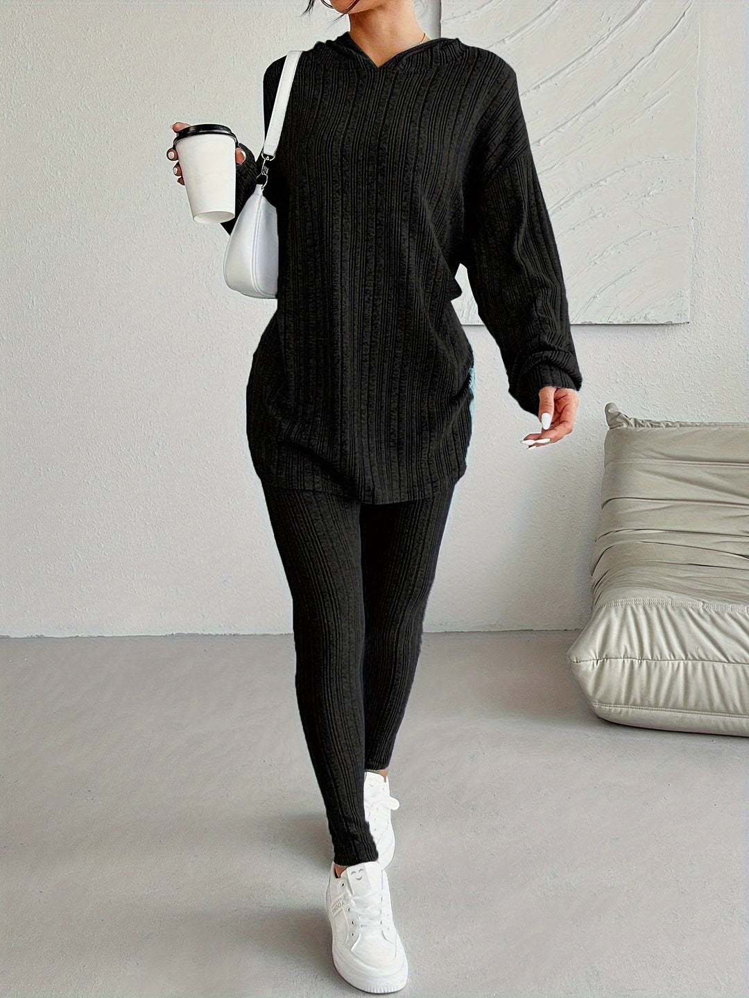 Women's Two-Piece Set – Hooded Two Piece Lounge Set
