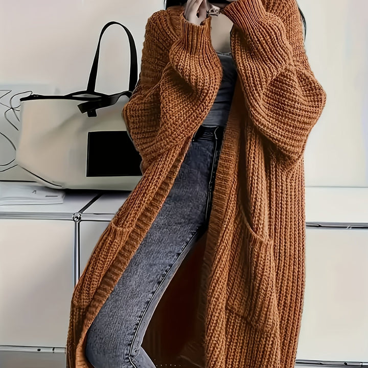 Women's Relaxed V-Neck Button-Up Cardigan