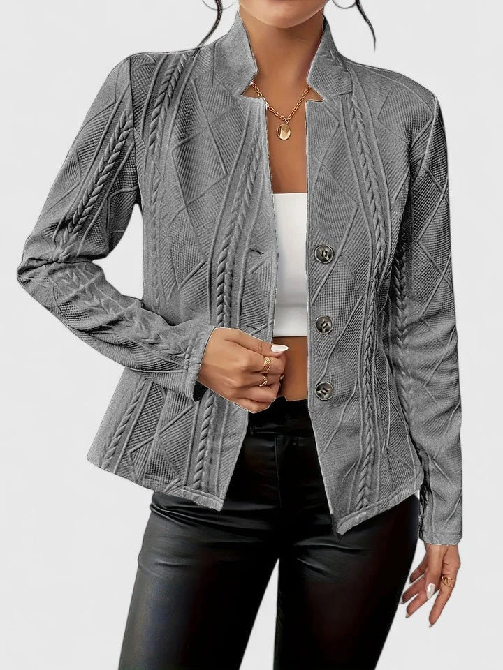 Women's Double-Breasted Quilted Blazer